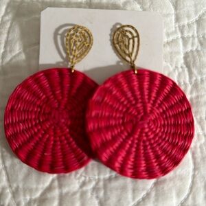 Beautiful earrings made of Paja Toquilla 100% straw weaved -made in Ecuador